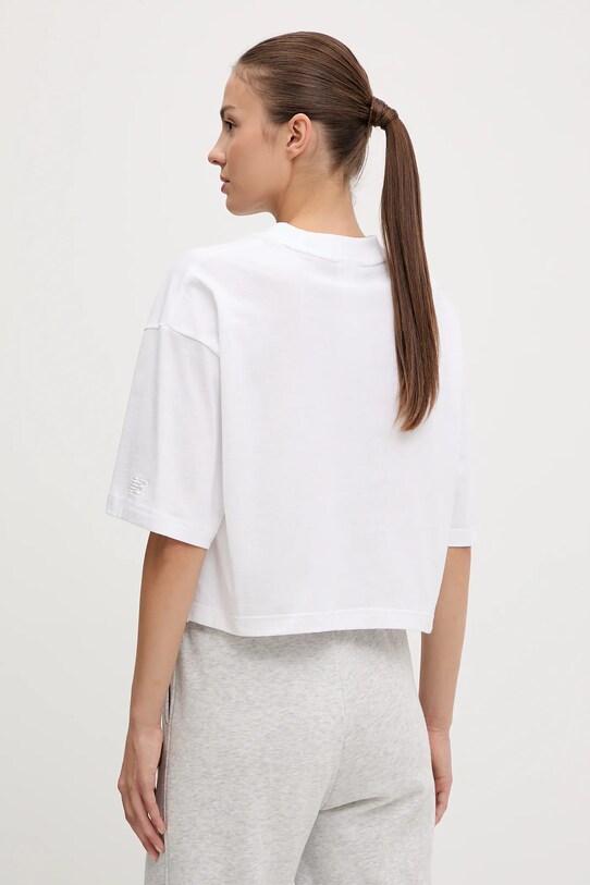 Odzież New Balance t-shirt bawełniany WT51935WT biały