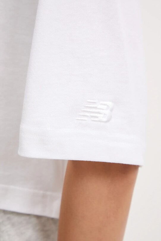 New Balance t-shirt bawełniany WT51935WT biały