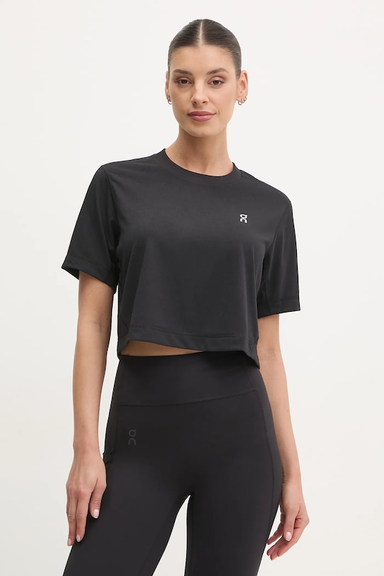 On tricou de antrenament uni negru 1WF12510553