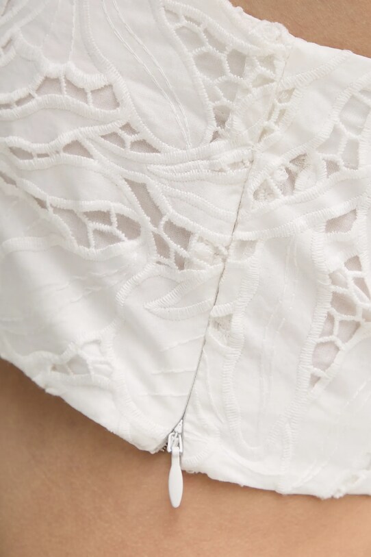 ISABELLE BLANCHE top din bumbac IS25SS.C177.T020 alb