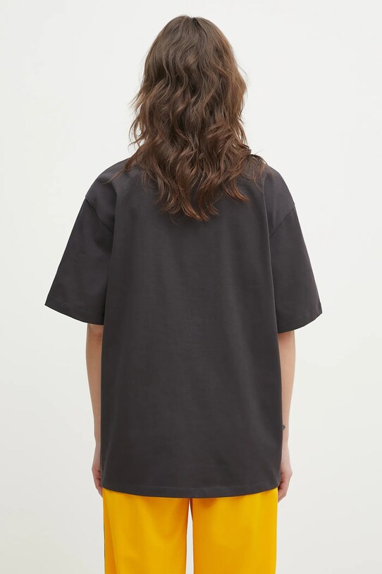 Clothing GANNI cotton t-shirt Heavy Cotton Drop Shoulder T4095 gray