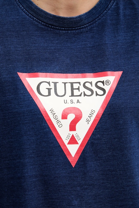 Βαμβακερό μπλουζάκι Guess Jeans W5GI20.KCTG1 σκούρο μπλε