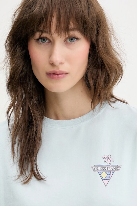 Одежда Футболка Guess Jeans W5GI25.J1314 голубой