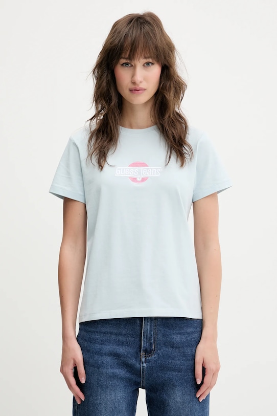 Guess Jeans t-shirt regular niebieski W5GI26.J1314