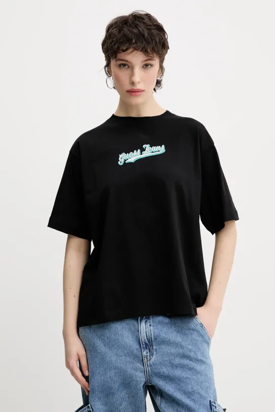 Бавовняна футболка Guess Jeans бавовна чорний W5GI29.K8HM0
