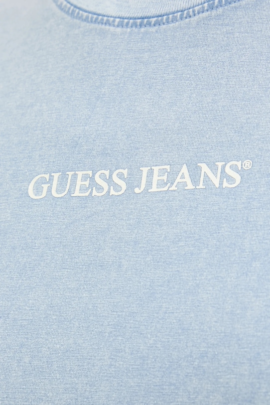Памучна тениска Guess Jeans W5GI41.KCTL1 син