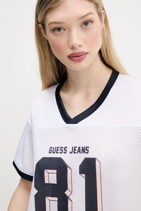 Μπλουζάκι Guess Jeans λευκό W5GI59.KCTE2
