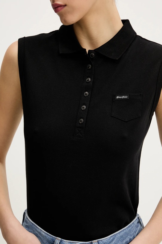 Top Guess Jeans čierna W5GP24.KCYR1