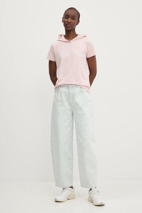 Tričko Guess Jeans W5GP28.J1314 ružová SS25