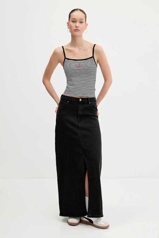 Top Guess Jeans W5GP35.KCIE1 μαύρο SS25