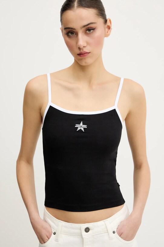 Top Guess Jeans čierna W5GP37.J1314
