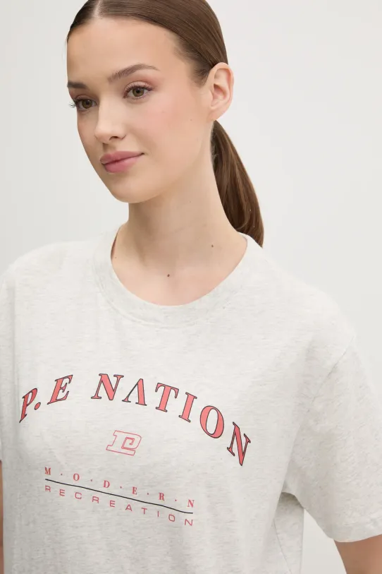 P.E Nation t-shirt in cotone Liberation grigio 251T189