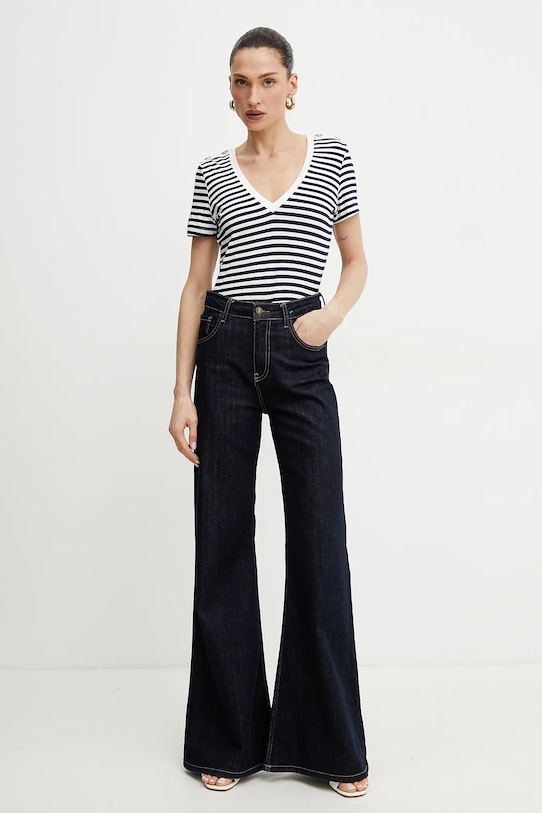 Morgan t-shirt DINA DINA granatowy SS25