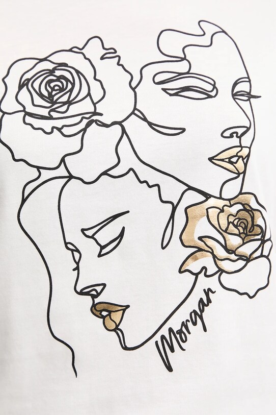 Morgan t-shirt DBELA DBELA biały