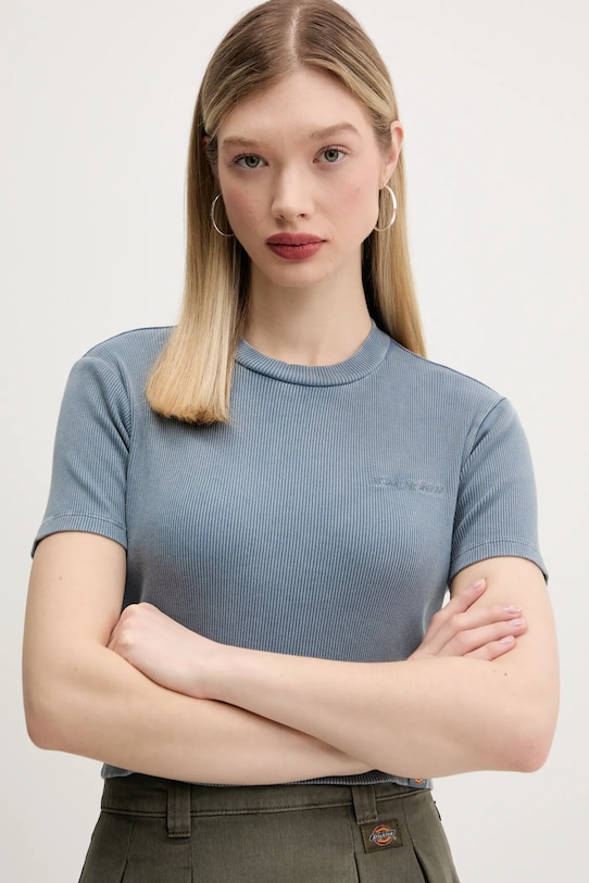Dickies t-shirt bawełniany niebieski DK0A866FG701