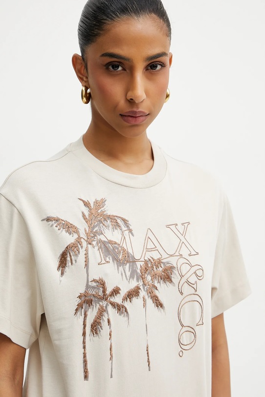 Bavlněné tričko MAX&Co. béžová 2516941013200