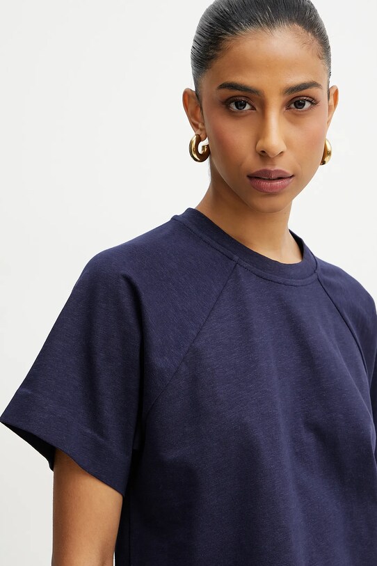 Tričko s příměsí lnu MAX&Co. námořnická modř 2516941043200