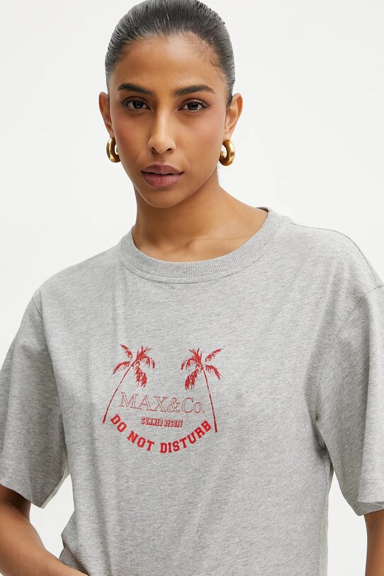 MAX&Co. t-shirt bawełniany szary 2516941083200