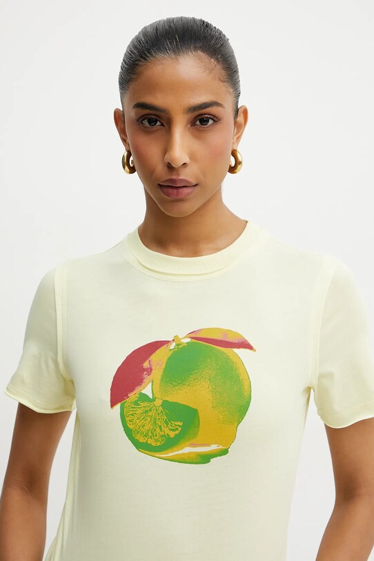 MAX&Co. tricou din bumbac galben 2516941094200