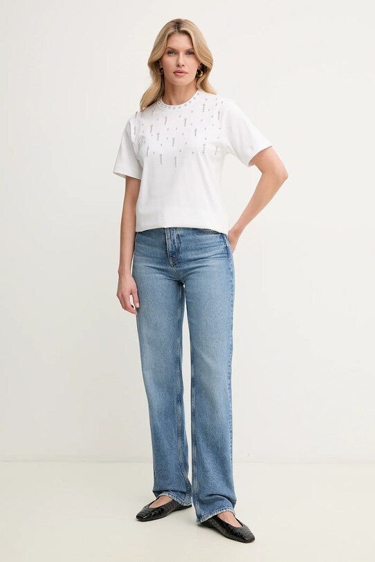MAX&Co. tricou din bumbac 2516971014200 alb SS25