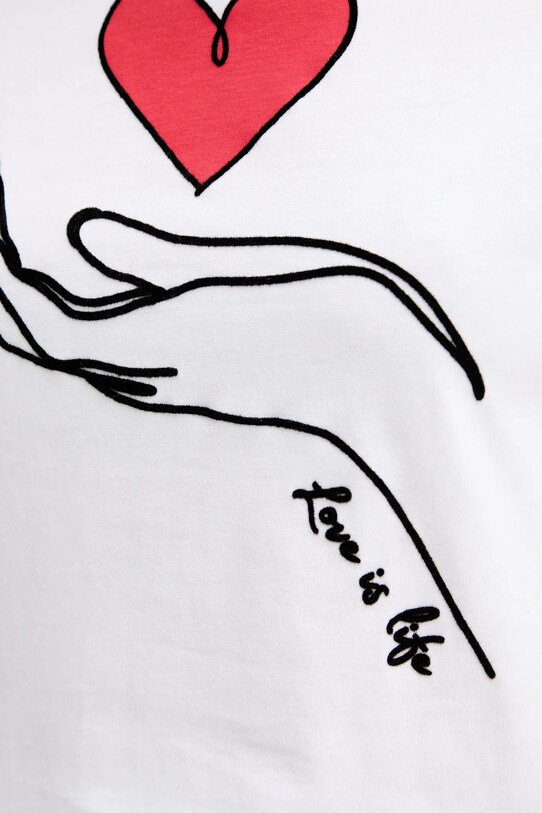 Morgan tricou din bumbac DLIFE DLIFE alb