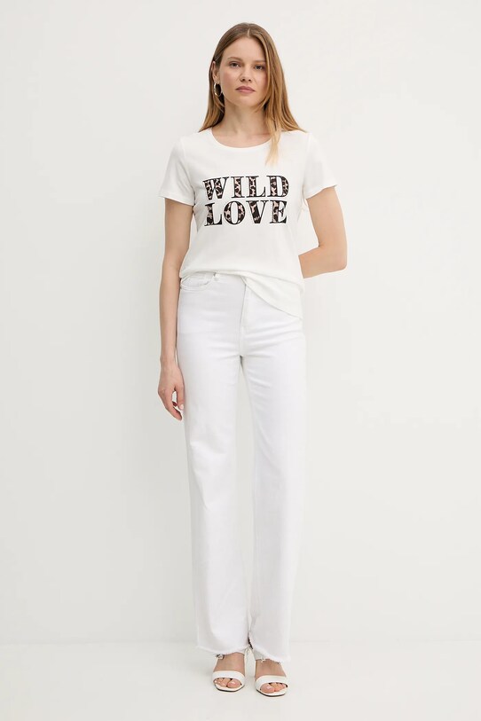 Morgan t-shirt DMILIE DMILIE biały SS25