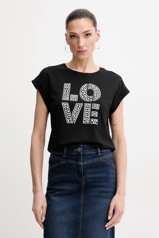 Morgan t-shirt DSILVI aplikacja czarny DSILVI