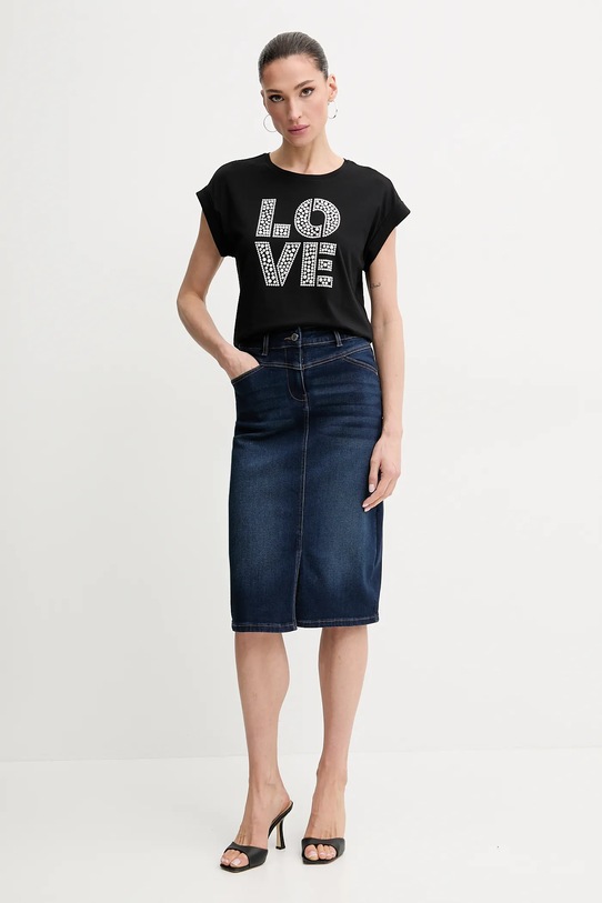 Morgan t-shirt DSILVI DSILVI czarny SS25