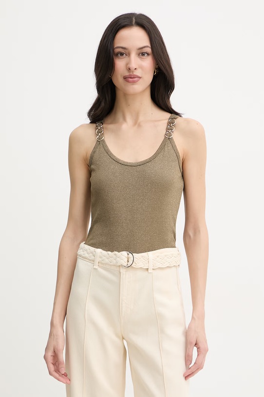 Morgan top damski z wiskozą DIDOA zielony DIDOA