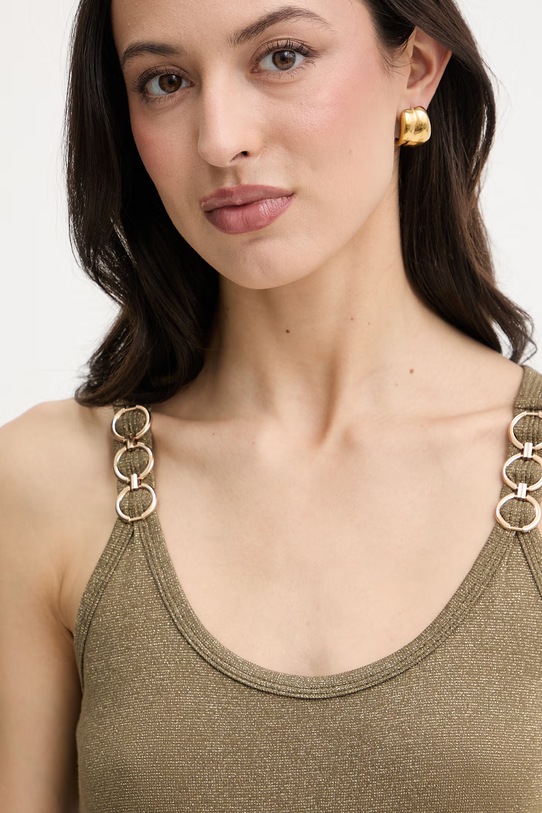 Morgan top damski z wiskozą DIDOA zielony DIDOA