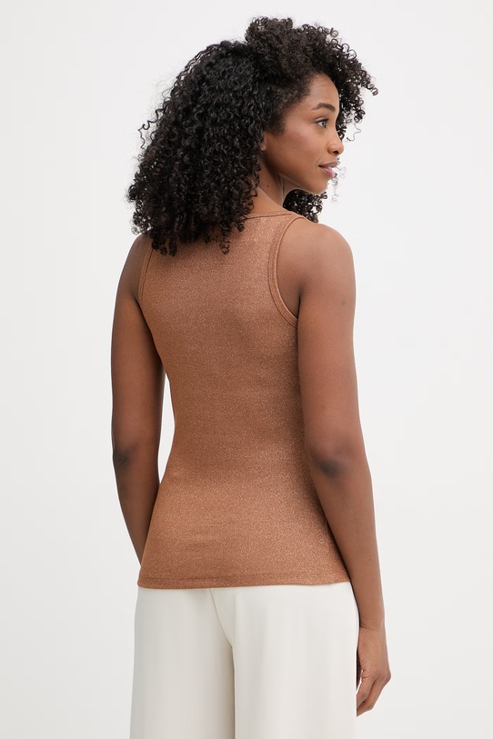 Odzież Morgan top damski z wiskozą DIDOA DIDOA brązowy