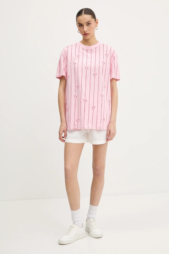 Karl Kani t-shirt bawełniany 61300127 różowy SS25