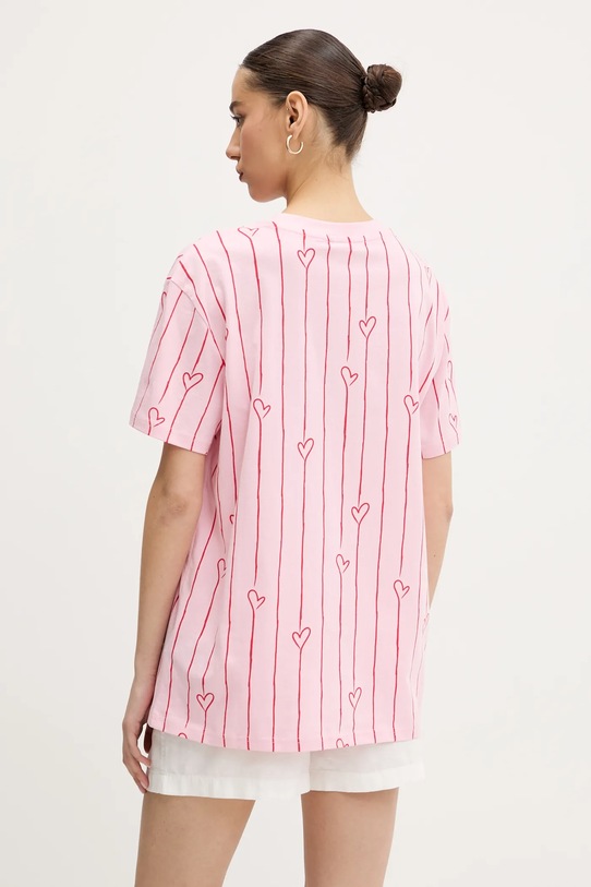 Odzież Karl Kani t-shirt bawełniany 61300127 różowy