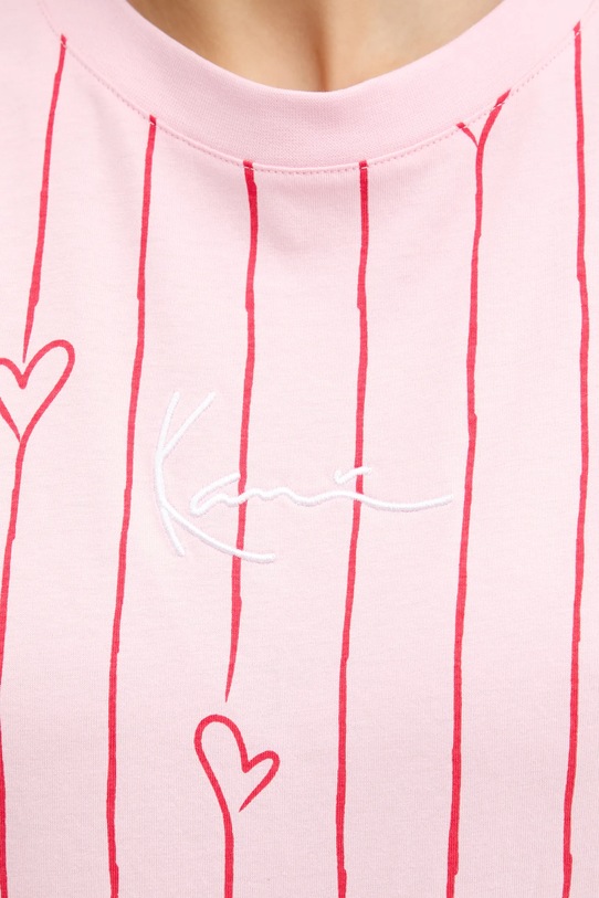 Karl Kani t-shirt bawełniany 61300127 różowy