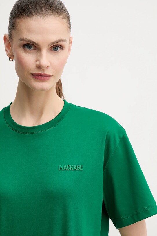 Bavlněné tričko MACKAGE zelená TEE.W