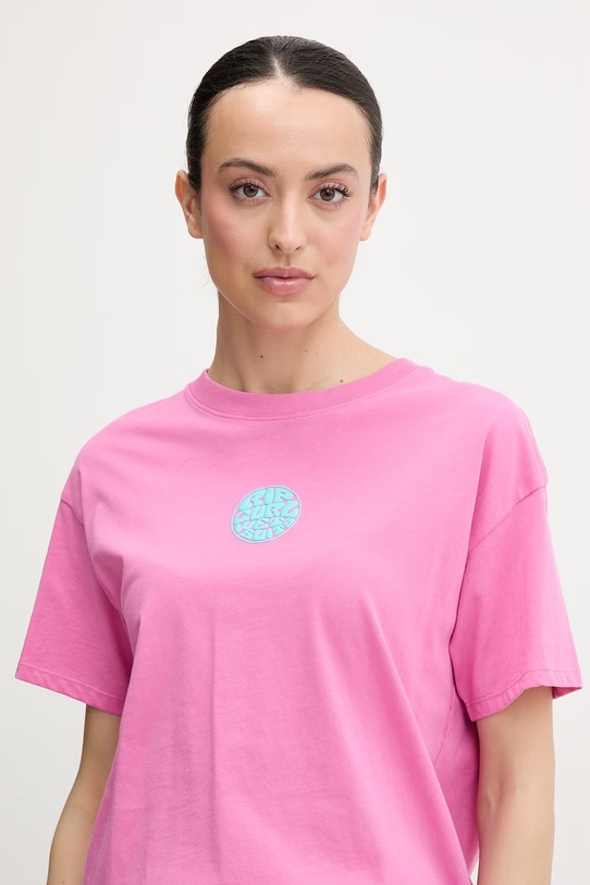 Rip Curl T-shirt damski bawełniany różowy 0EGWTE