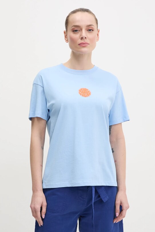 Rip Curl tricou din bumbac print albastru 0EGWTE