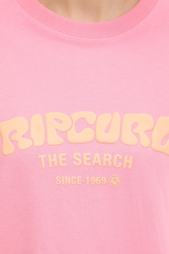 Rip Curl t-shirt bawełniany różowy 0HXWTE