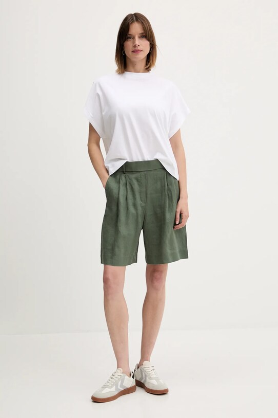 United Colors of Benetton tricou din bumbac 3096D1071 alb SS25