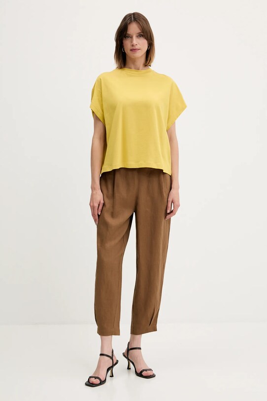 Хлопковая футболка United Colors of Benetton 3096D1071 жёлтый SS25
