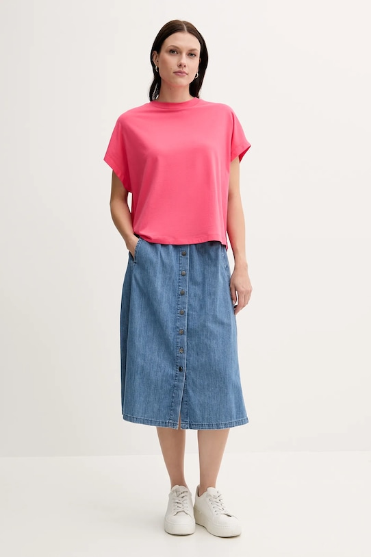 United Colors of Benetton tricou din bumbac 3096D1071 roz SS25