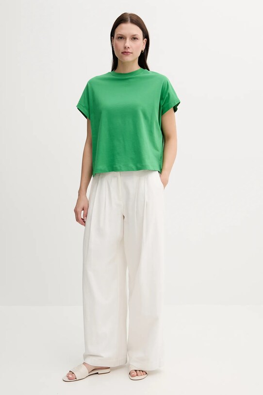 United Colors of Benetton tricou din bumbac 3096D1071 verde SS25