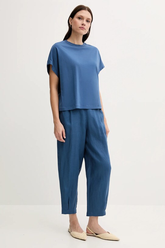 Хлопковая футболка United Colors of Benetton 3096D1071 голубой SS25