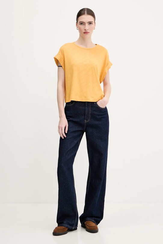 United Colors of Benetton tricou 3KMTD10A9 galben SS25