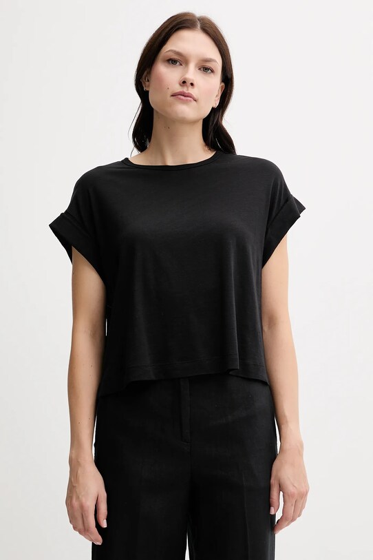 United Colors of Benetton t-shirt bawełna czarny 3KMTD10A9