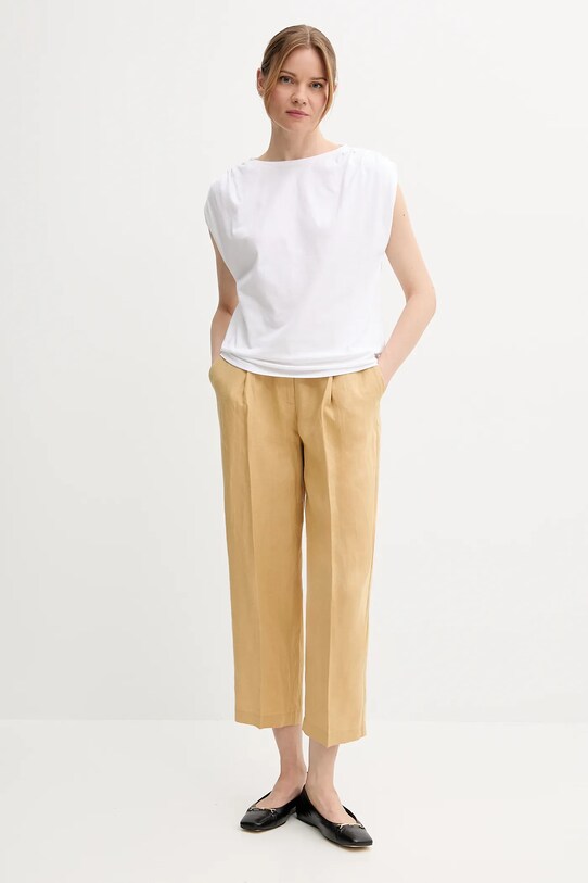 Βαμβακερό μπλουζάκι United Colors of Benetton 3096D10AB λευκό SS25