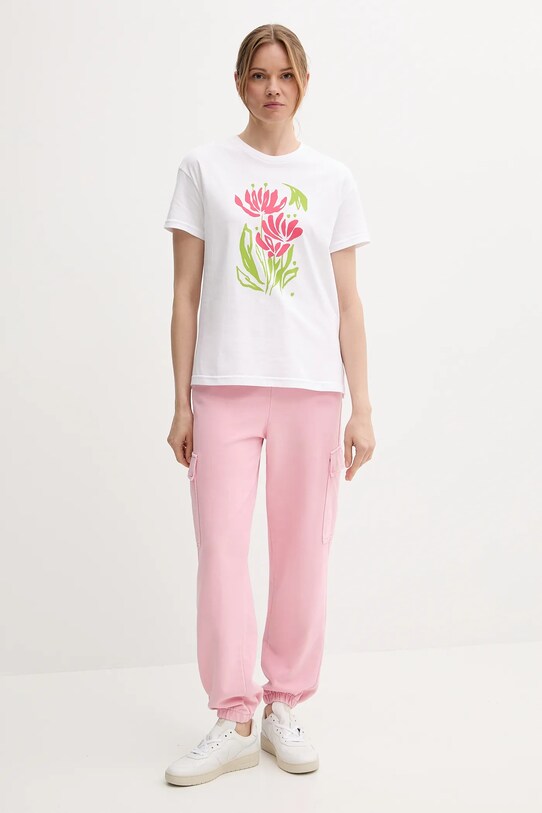 Бавовняна футболка United Colors of Benetton 3BL0D10AK білий SS25