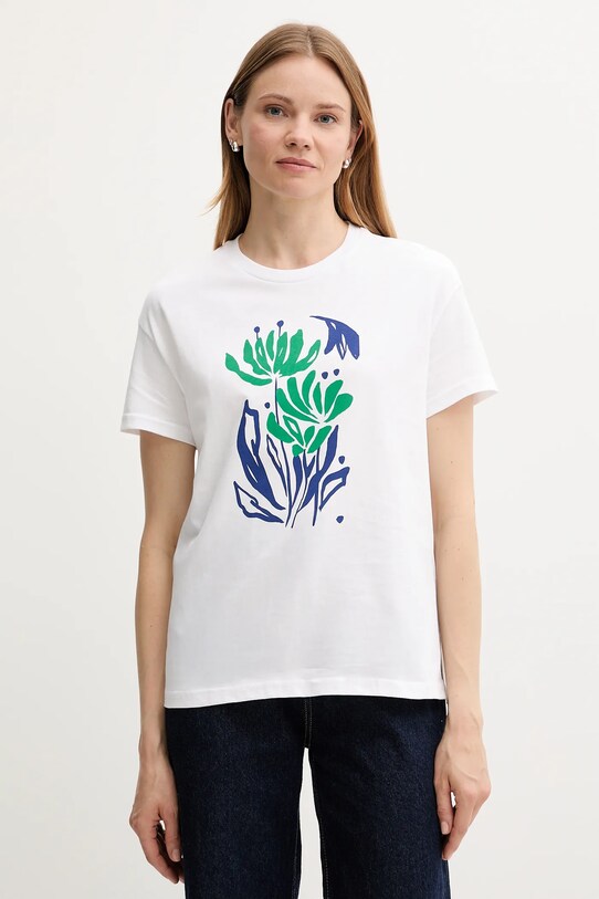 Хлопковая футболка United Colors of Benetton хлопок белый 3BL0D10AK