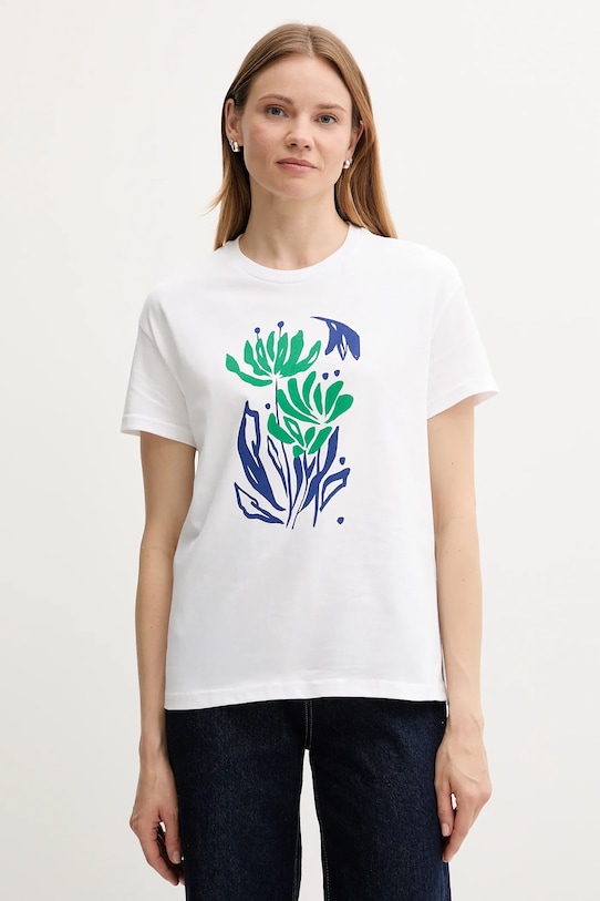 United Colors of Benetton t-shirt in cotone rilassato bianco 3BL0D10AK
