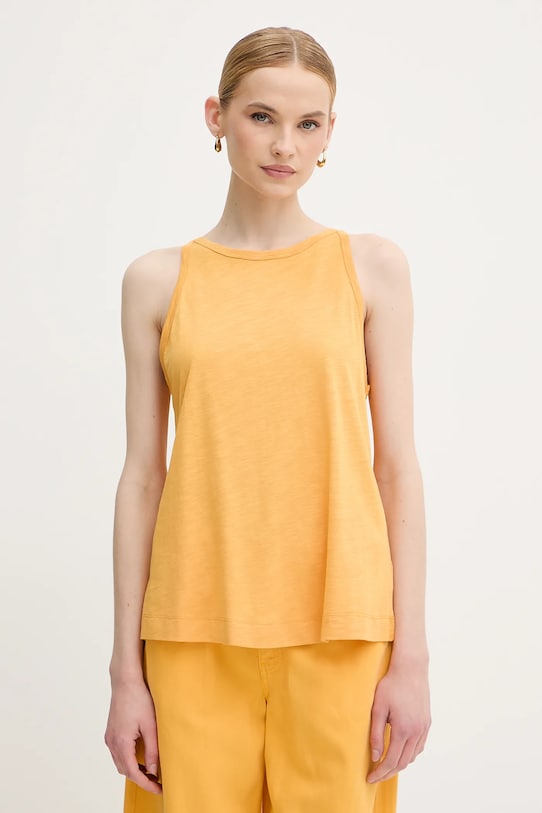 United Colors of Benetton top uni galben 3KMTDH013